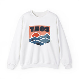 Taos, New Mexico Sweatshirt Retro Mountains, Taos Unisex Graphic Crewneck