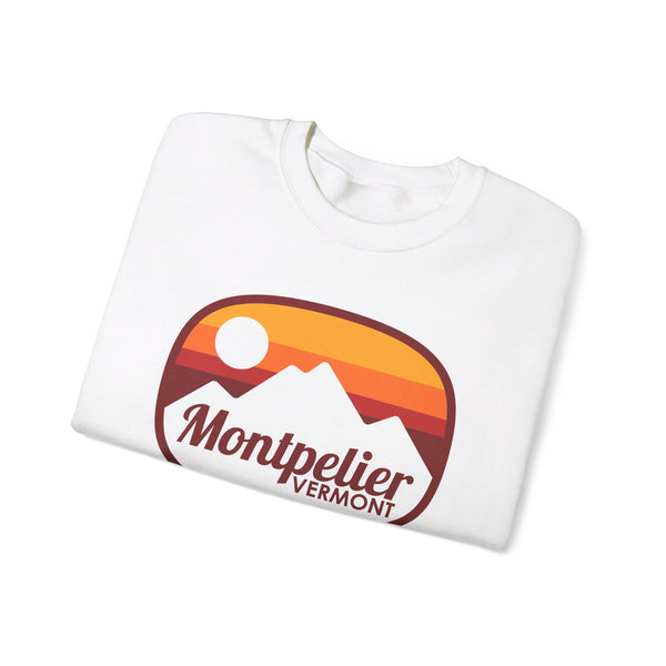 Montpelier, Vermont Sweatshirt - Unisex Retro Ombre Crewneck Montpelier Sweatshirt