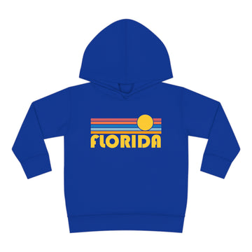 Florida Toddler Hoodie - Retro Sunrise Unisex Florida Toddler Sweatshirt