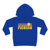 Florida Toddler Hoodie - Retro Sunrise Unisex Florida Toddler Sweatshirt