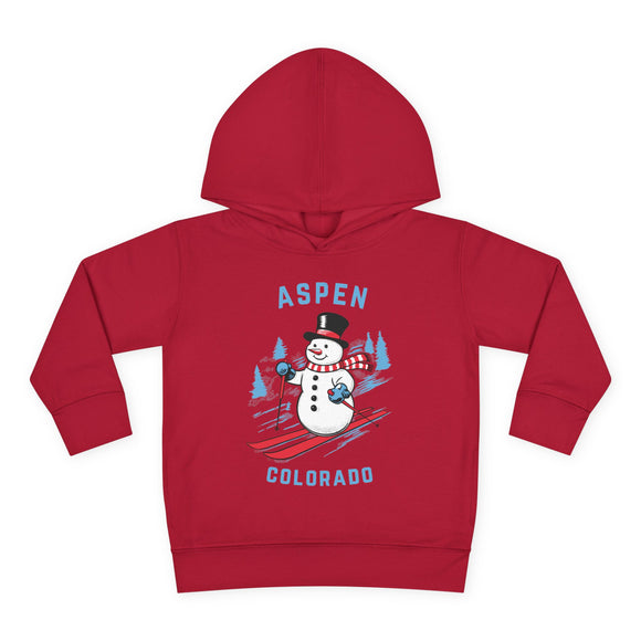 Aspen, Colorado Toddler Hoodie - Unisex Aspen Skiing Snowman Sweatshirt