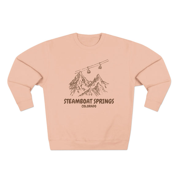 Premium Steamboat Springs, Colorado Gondola Ski Mountain Sweatshirt