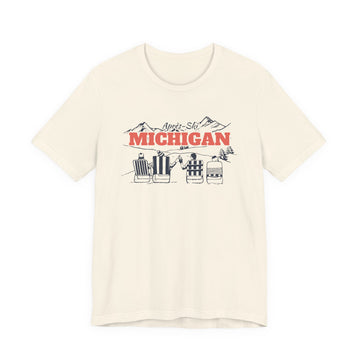 Michigan Après-ski T-Shirt - Vintage Mountain Graphic Tee
