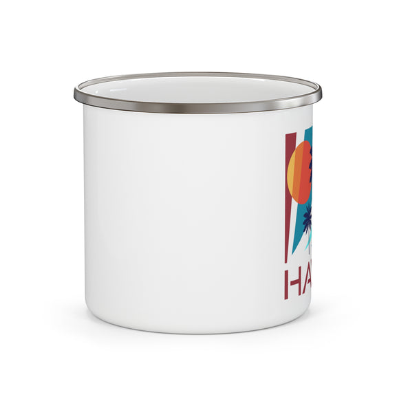Hawaii Camp Mug - Retro Enamel Campfire Hawaii Mug