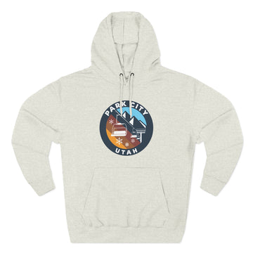 Buy oatmeal-heather Premium Park City, Utah Ski Lift Hoodie