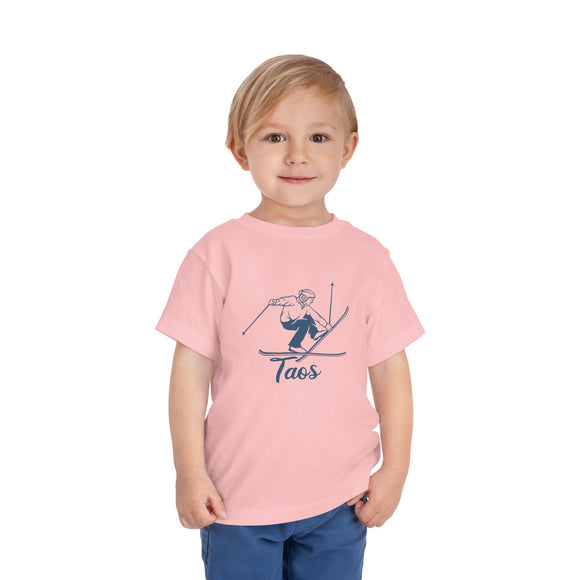 Taos, New Mexico Toddler Graphic Tee Vintage Ski - Kids Taos Shirt