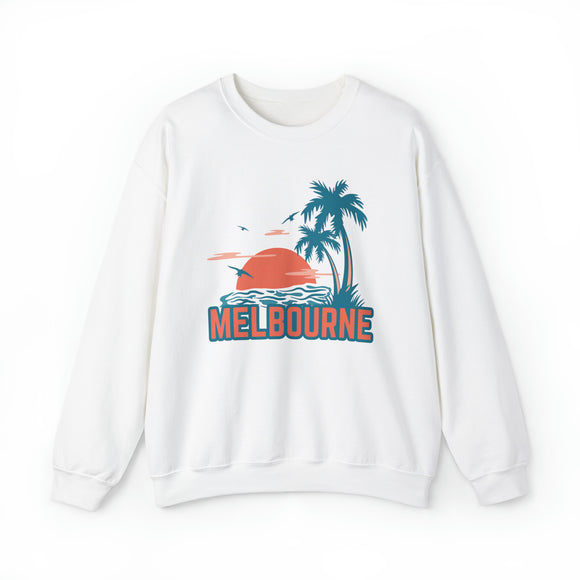 Melbourne, Florida Sweatshirt - Unisex Palm Tree Melbourne Sweatshirt