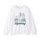 Wyoming Sweatshirt - Mountain Illustration Graphic Crewneck-1