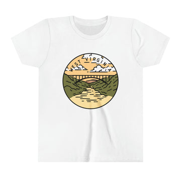 Buy white West Virginia Youth T-Shirt - Unisex Kids West Virginia Shirt