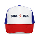 Seattle, Washington Retro Trucker Hat - Lightning Foam Cap-4