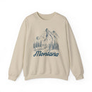 Montana Sweatshirt - Mountain Illustration Graphic Crewneck-2