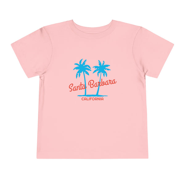 Santa Barbara, California Toddler T-Shirt - Retro Palm Tree Toddler Santa Barbara Shirt