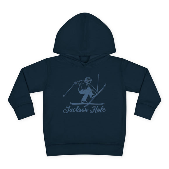Jackson Hole, Wyoming Toddler Hoodie - Unisex Jackson Hole Vintage Skiing Sweatshirt