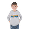 Wyoming Toddler Hoodie - Retro Mountain Sun Unisex Wyoming Toddler Sweatshirt