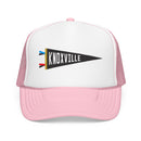 Knoxville, Tennessee Pennant Trucker Hat — Retro Flag Foam Cap-3