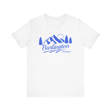 Buy white Burlington, Vermont T-Shirt - Retro Mountain Unisex Burlington Shirt
