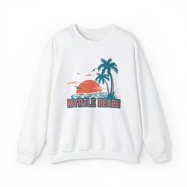 Myrtle Beach, South Carolina Sweatshirt - Unisex Palm Tree Myrtle Beach Sweatshirt