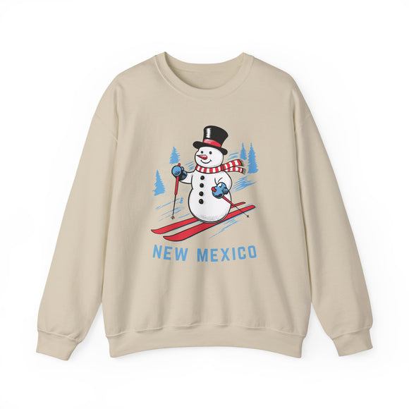 New Mexico Sweatshirt - Ski Snowman Graphic Crewneck