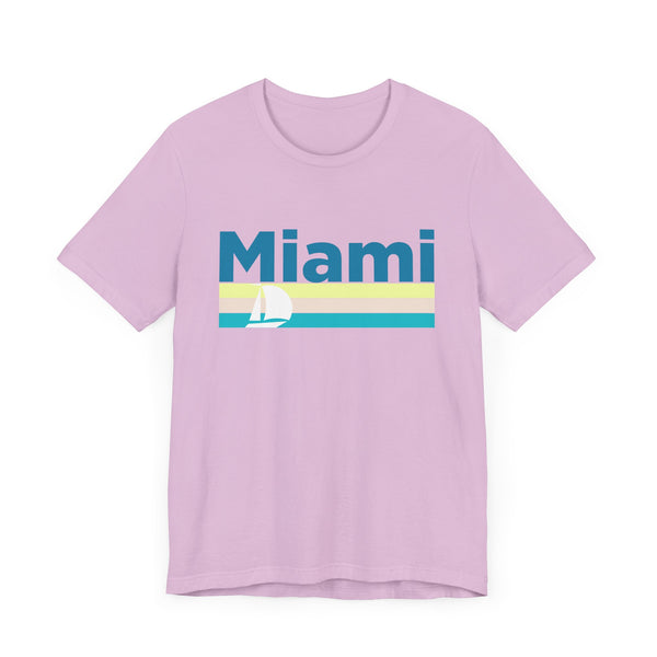Miami, Florida T Shirt - Sailboat Graphic Tee