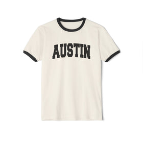 Austin, Texas Cotton Ringer Graphic Tee - Unisex Austin T Shirt, Vintage Style Tee, Men's/Women's Tee