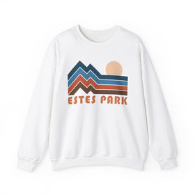 Estes Park, Colorado Sweatshirt Retro Mountains, Estes Park Unisex Graphic Crewneck