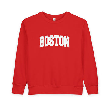 Buy red Boston, Massachusetts Toddler Sweatshirt - Boston Toddler Crewneck Sweatshirt