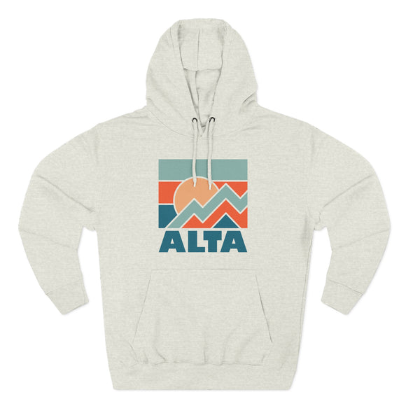 Alta, Utah Hoodie - Retro Mountain Unisex Sweatshirt