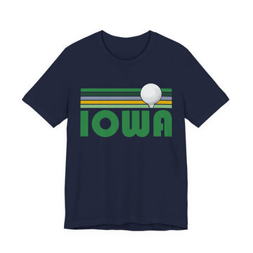 Buy navy Golf Iowa T-Shirt - Retro Golf Unisex Iowa Shirt