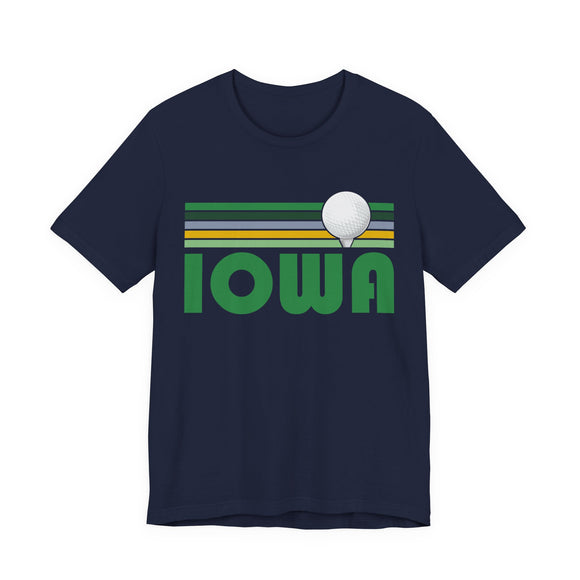 Golf Iowa T-Shirt - Retro Golf Unisex Iowa Shirt
