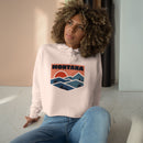 Women's Montana Crop Hoodie - Premium Mountain Crop Montana Sweatshirt-7