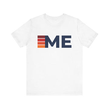 Buy white Maine Retro Stripes T-Shirt | Maine State Tee