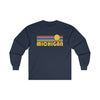 Michigan Long Sleeve Shirt - Retro Unisex Shirt