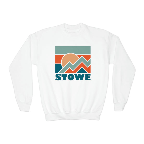 Stowe, Vermont Youth Sweatshirt - Unisex Kid's Stowe Crewneck Sweatshirt
