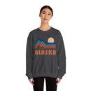 Alaska Sweatshirt Retro Mountains, Alaska Unisex Graphic Crewneck-15