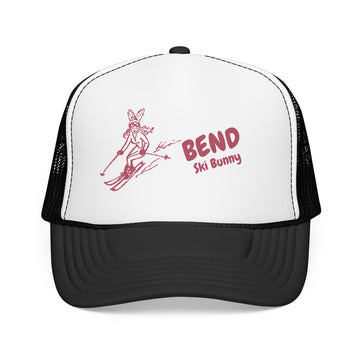 Buy black-white Bend, Oregon Ski Bunny Foam Trucker Hat