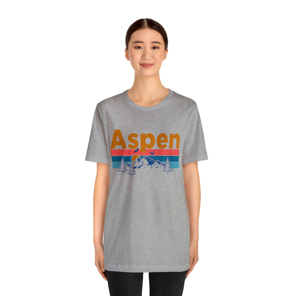 Aspen, Colorado Shirt - Mountain Sunset Unisex Aspen T-Shirt