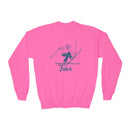 Taos, New Mexico Youth Crewneck Sweatshirt - Snow Ski Unisex Kid's Taos, New Mexico Sweatshirt-3