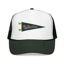 New River Gorge National Park Pennant Trucker Hat — Vintage Foam Mesh Cap-4