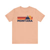 Retro Montana T-shirt, Mountain Tee, Vintage Montana Unisex Jersey Shirt, Outdoor Hiking Apparel
