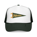 Yellowstone National Park Pennant Trucker Hat — Vintage Foam Mesh Cap-4