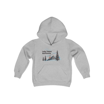 Buy sport-grey Retro Lake Tahoe, California Youth Hoodie - Mountain Lake Tahoe, California Kids Sweatshirt, Cute Lake Tahoe, California Children's Pullover