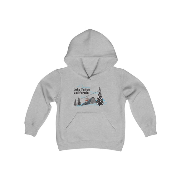 Retro Lake Tahoe, California Youth Hoodie - Mountain Lake Tahoe, California Kids Sweatshirt, Cute Lake Tahoe, California Children's Pullover