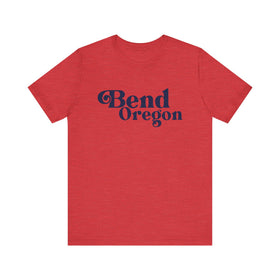 Buy heather-red Bend, Oregon Graphic Tee, Casual T-Shirt, Vintage Style Shirt