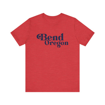 Buy heather-red Bend, Oregon Graphic Tee, Casual T-Shirt, Vintage Style Shirt