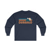 Durango, Colorado Long Sleeve Shirt - Retro Unisex Durango Long Sleeve Tee