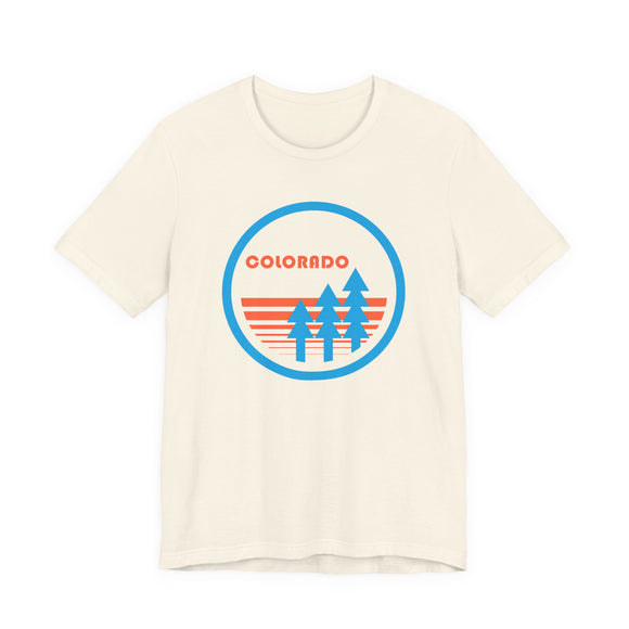 Colorado T Shirt - Retro Trees Colorado Tee