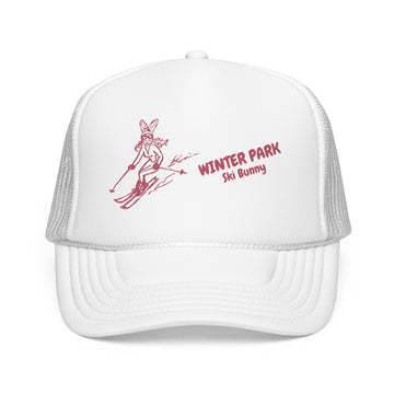 Buy white Winter Park, Colorado Ski Bunny Foam Trucker Hat
