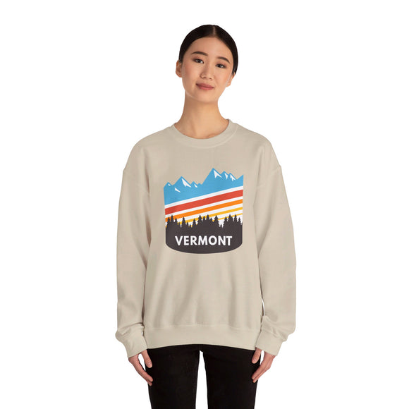 Vermont Sweatshirt - Unisex Retro Vermont Crewneck Sweatshirt