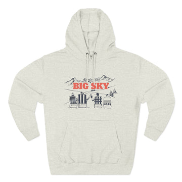 Buy oatmeal-heather Premium Big Sky, Montana Après-ski Hoodie - Unisex Sweatshirt