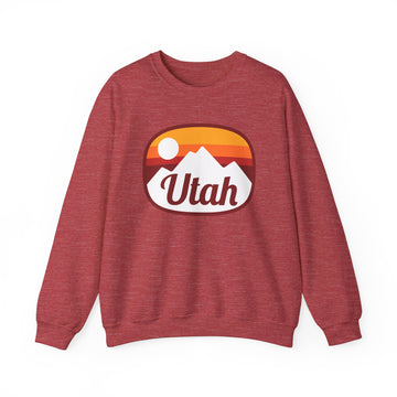 Utah Sweatshirt - Unisex Retro Ombre Utah Crewneck Sweatshirt